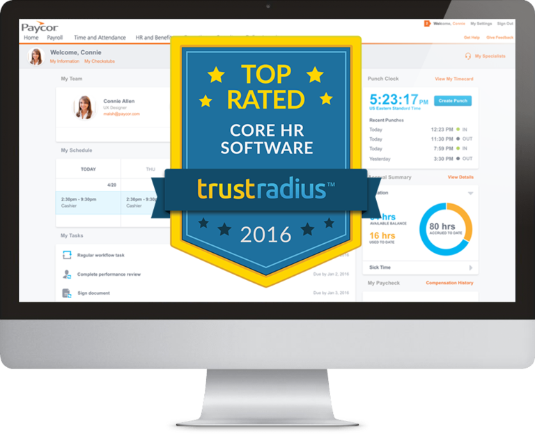 Paycor Named a 2016 Top Rated Core HR Software on TrustRadius