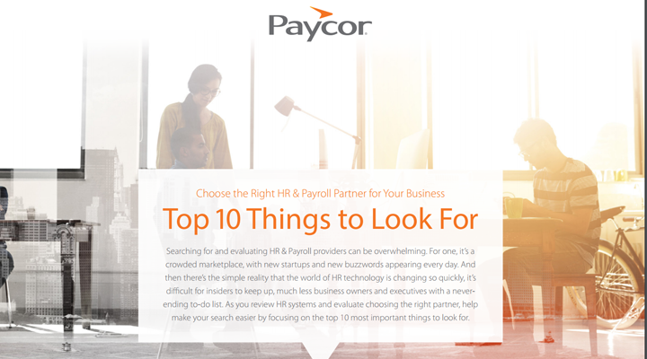 Top 10 Things to Look for in an HR & Payroll Provider