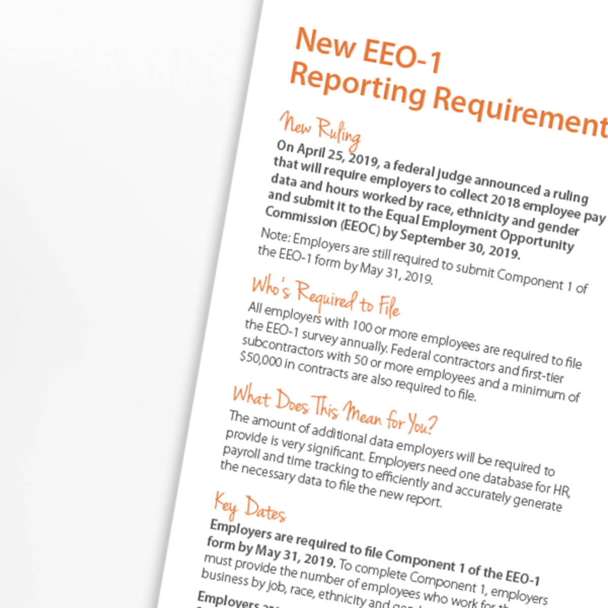 Essential EEOC Guide to New EEO1 Reporting Paycor